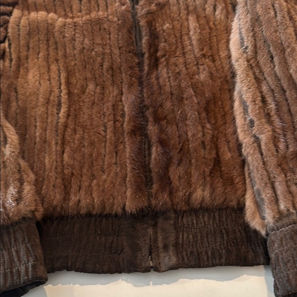 Brown vintage rabbit Fur Jacket, size 6. - Picture 7 of 10